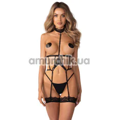 Портупея Obsessive Hersis, чорна - Фото №1