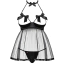 Комплект JSY Sexy Lingerie JS228164, чорний: пеньюар + трусики-стрінги - Фото №3