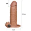 Насадка - удлинитель пениса с вибрацией Lovetoy Pleasure X-Tender Series LV1061, коричневая - Фото №5