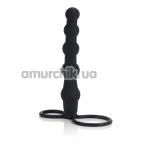 Анальна насадка Love Rider Beaded Dual Penetrator, чорна - Фото №1