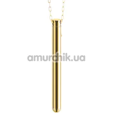 Кліторальний вібратор Le Wand Necklace Vibe, золотий - Фото №1