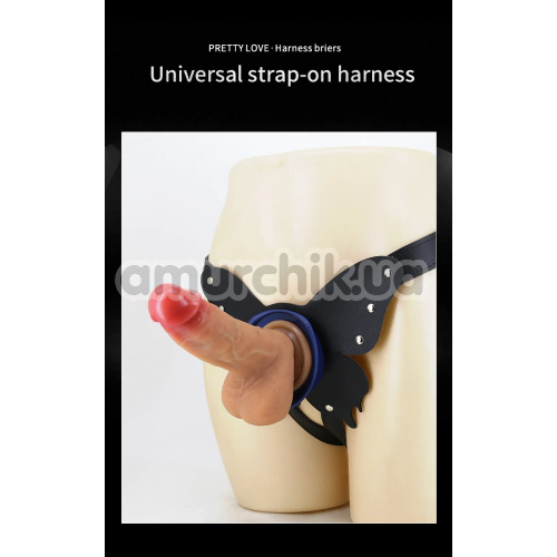 Трусики для страпона Pretty Love Harness Briefs Caludio II, черные