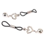 Зажимы для сосков Senuelo Heart Echo Nipple Clamps, серебряные - Фото №3