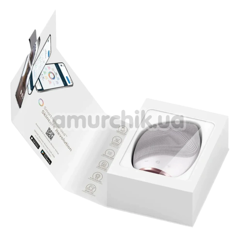 Ультразвуковая щетка для лица Geske Sonic Facial Brush 5 in 1, кремовая