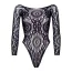 Боді Leg Avenue Snap Crotch Thong Back Teddy, чорне - Фото №3