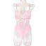 Комплект Star Night Luxury Rhinestone Lingerie Set, рожевий: бюстгальтер + трусики-стрінги + корсет - Фото №7