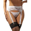 Комплект Star Night Lace Garter Belt With Thong, білий: пояс для панчіх + трусики-стрінги - Фото №1