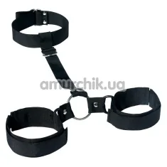 Нашийник з фіксаторами для рук Sex & Mischief Shadow Neck & Wrist Restraint, чорний - Фото №1