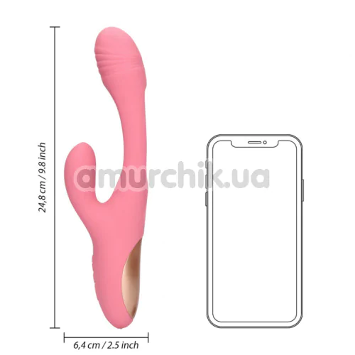 Вібратор Loveline Flapping G-Spot Rabbit Vibrator, рожевий