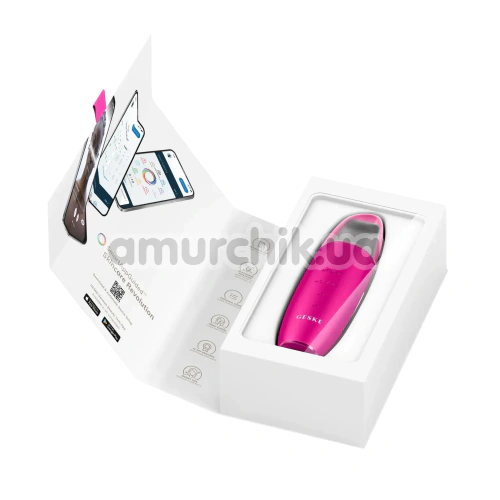 Микротоковый скрабер для кожи лица Geske MicroCurrent Skin Scrubber & Blackhead Remover 9 in 1, ярко-розовый