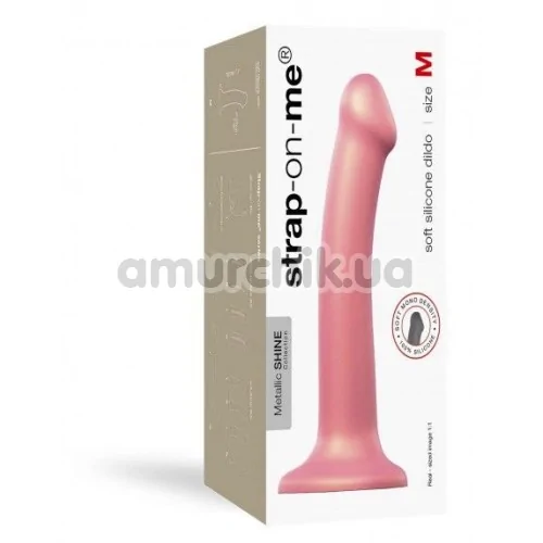 Фаллоимитатор Strap-On-Me Mono Density Soft Silicone Dildo M, розовый