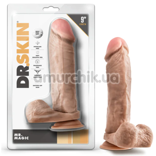 Фаллоимитатор Dr. Skin Mr. Magic 9, телесный