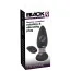 Анальная пробка с ротацией Black Velvets Rotating & Vibrating Plug, черная - Фото №7