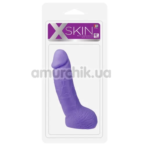 Фаллоимитатор XSkin Realistic Dong 20620, 15.2 см фиолетовый