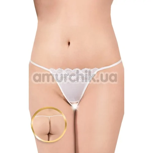 Трусики-стринги женские G-String белые (модель 2421)