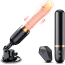 Вібратор з поштовхами і підігрівом Thrusting Dildo Sex Machine Vibrator Heating Function, тілесний - Фото №3