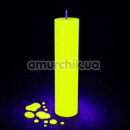 Свеча Feral Feelings WaxPlay Candle UV-Neon - светится в темноте, желтая