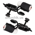 Зажимы для сосков с вибрацией Bad Kitty Vibrating Nipple Clamps, черные - Фото №1