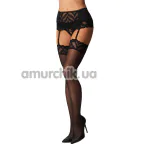 Чулки Obsessive Lecille, черные - Фото №1