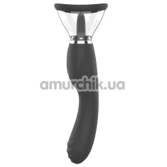 Симулятор орального сексу для жінок з вібрацією Sweet Play Clitoral Licking Tongue And Vibrator 2in1 A6, чорний - Фото №1