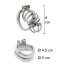 Пояс верности для мужчин Hidden Desire Extreme Penis Gear Chastity Cock Cage Metal, серебряный - Фото №3