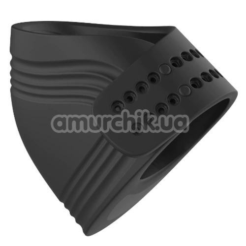 Виброкольцо для члена Ramrod Adjustable Vibrating Cockring, черное