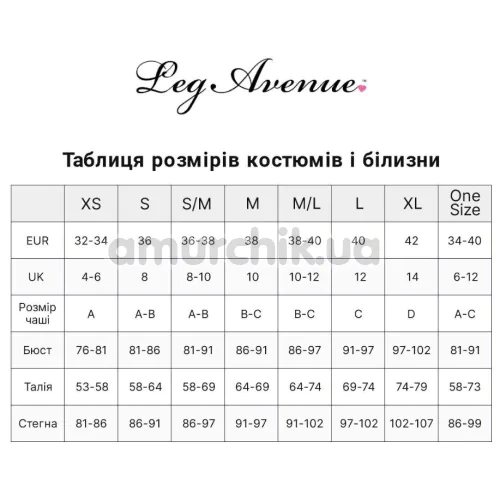 Боди Leg Avenue Net And Lace Crotchless Teddy, черное