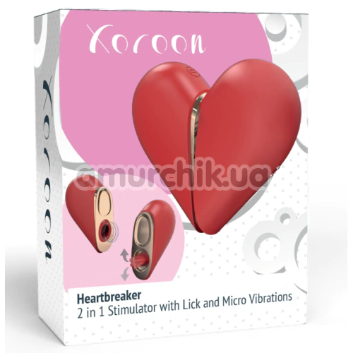 Симулятор орального секса для женщин Xocoon Heartbreaker 2-in-1 Stimulator, красный