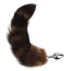 Анальна пробка з коричневим хвостом лисиці Fierce Euphoria Frisky Fox Tail Butt Plug, срібна - Фото №2