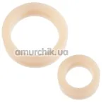 Набір з 2 ерекційних кілець Platinum Premium Silicone The C-Rings, тілесний - Фото №1