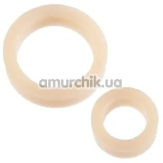 Набір з 2 ерекційних кілець Platinum Premium Silicone The C-Rings, тілесний - Фото №1