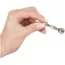 Уретральна вставка з червоним кристалом Penis Plug Jewellery Pin, срібна - Фото №4