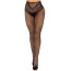 Колготки Leg Avenue Crotchless Net Tights With Heart Backseam, черные - Фото №1