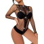 Боди Star Night Lace & Fishnet Rhinestone Bodysuit, черное - Фото №3