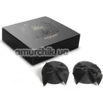 Прикраси для сосків Bijoux Indiscrets Burlesque Pasties Glitter And Bow, чорні - Фото №1