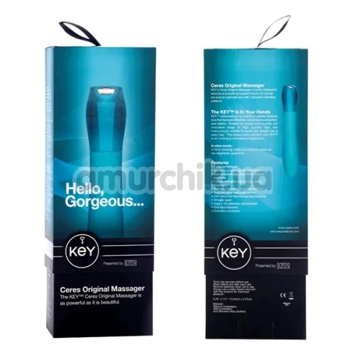 Вибратор KEY Ceres Original Massager, голубой