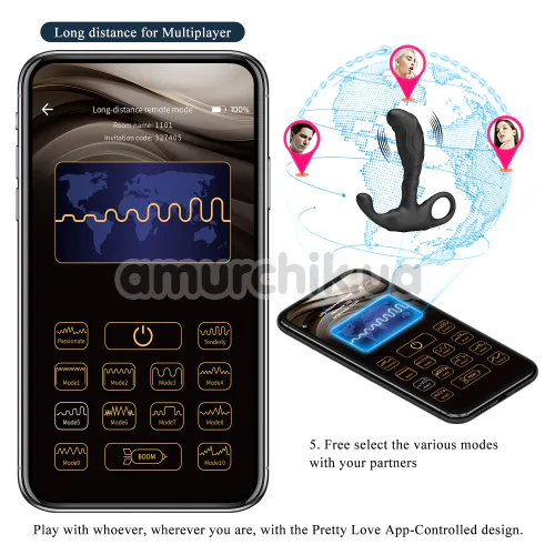 Вібратор-метелик Pretty Love Aethon, рожевий