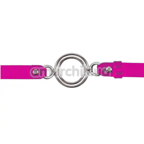 Кляп-кільце DS Fetish Double Metal Gag, рожевий