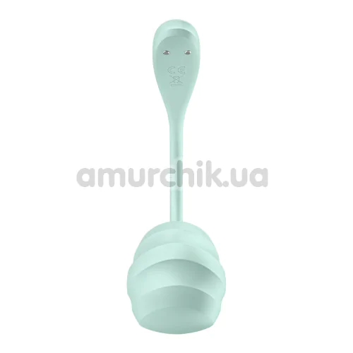 Виброяйцо Satisfyer Smooth Petal, бирюзовое