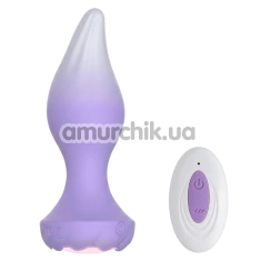 Анальная пробка с вибрацией и ротацией Party Color Toys Any, сиреневая - Фото №1