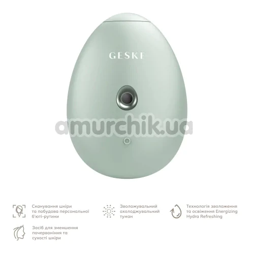 Увлажнитель для кожи лица Geske Facial Hydration Refresher 4 in 1 Oval, зеленый