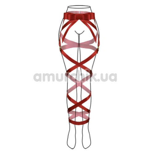 Бондажний набір Upko Bowknot Body Straps Bondage Set Bottom, червоний