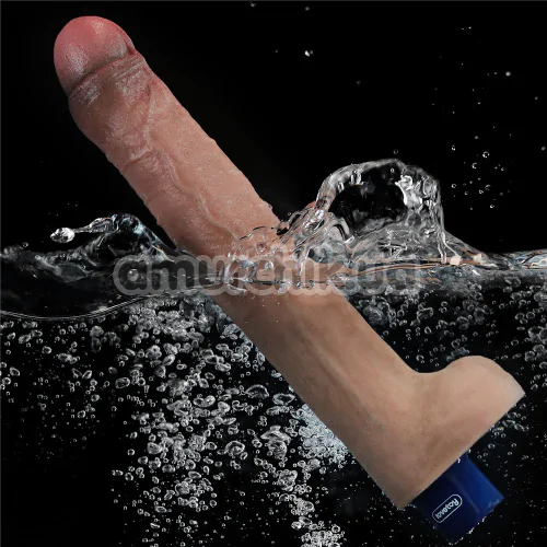 Вибратор Lovetoy Real Softee 10.5 Platinum Silicone, коричневый