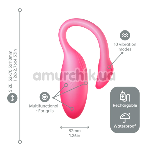 Вибратор Magic Motion Magic Flamingo Max, розовый