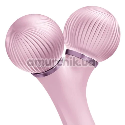Ультразвуковой массажер для лица Geske Sonic Facial Roller 4 in 1, светло-розовый