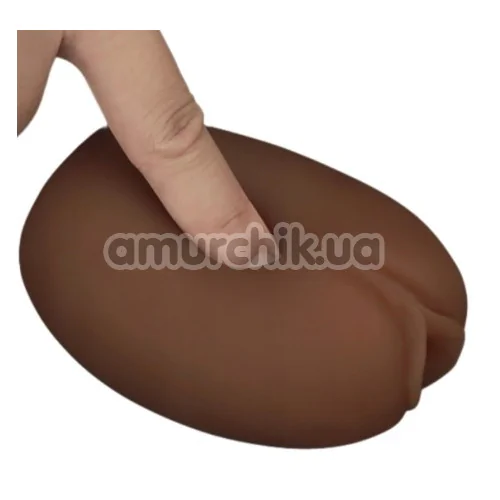 Мастурбатор Lovetoy Slider Double-Ended Masturbator Vagina And Ass, коричневый