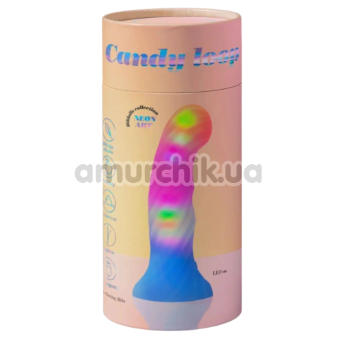 Фаллоимитатор с подсветкой Love To Love Candy Loop, розово-голубой