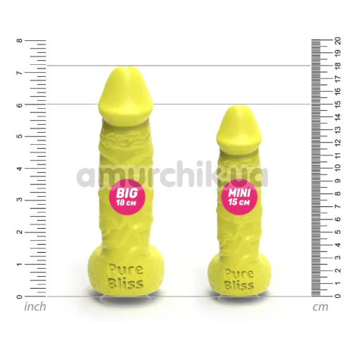Мило у вигляді пеніса з присоскою Pure Bliss Big, жовте
