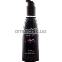 Оральный лубрикант Wicked Aqua Pomegranate - гранат, 120 мл - Фото №1