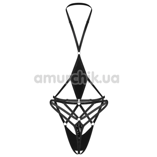 Боді Obsessive Keira Lise Сrotchless, чорне